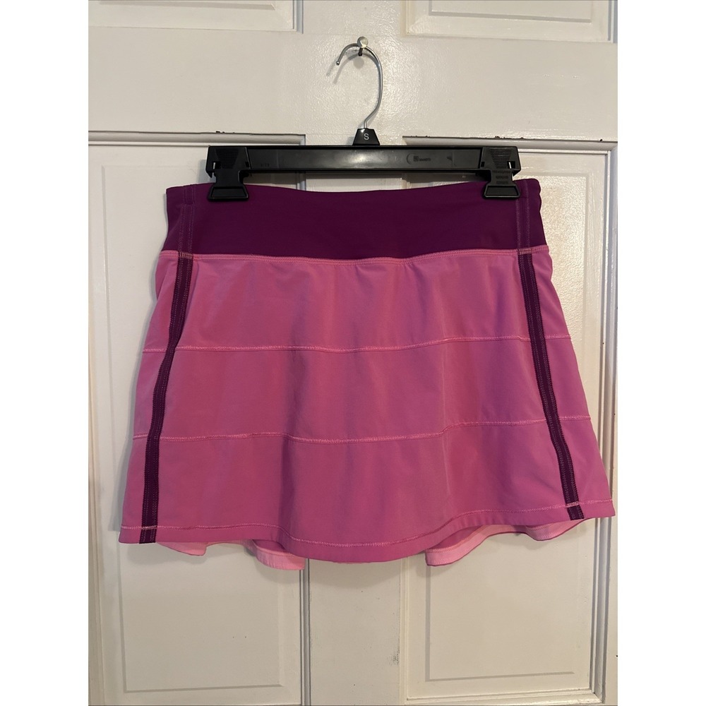 Lululemon Pace Rival Skirt II Pink Paradise / Regal Plum Sz 6T Pickleball Run